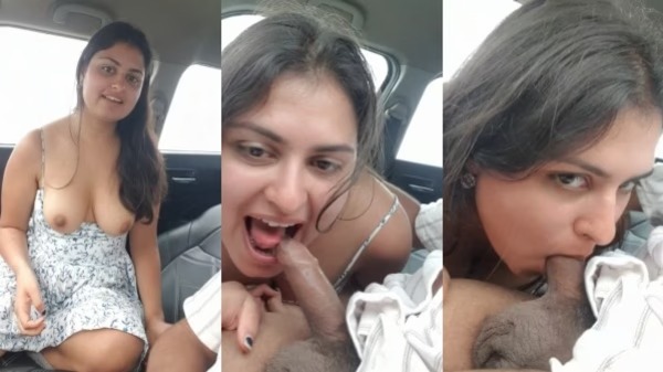 Nude MMS Of GF Gave Blowjob To Her BF In The Car